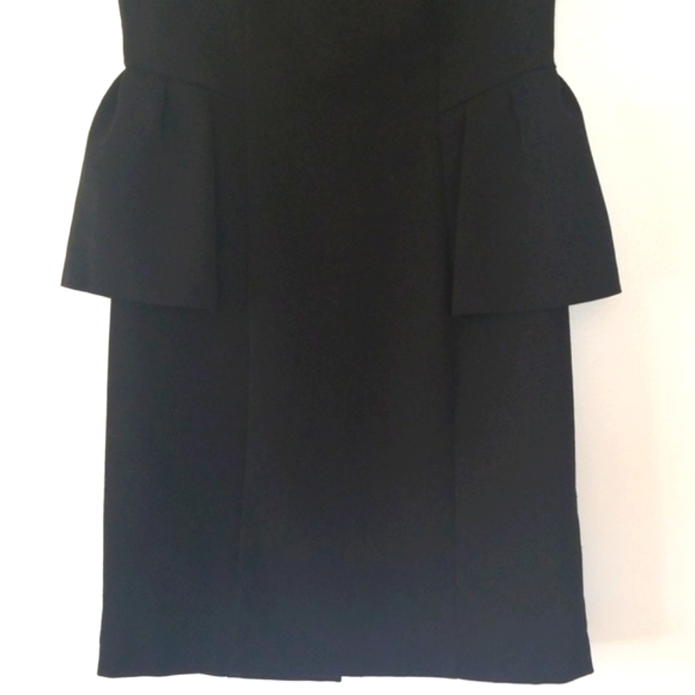 Seduction Little Black Dress Sweetheart Bodice Sleeveless Peplum Waist - Picture 3 of 3